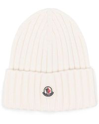 Moncler - Stijlvolle Bianco Hoeden & Petten - Lyst