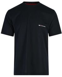 Kiton - Tops ,Zwart ,Katoen Zwarte Katoenen T-Shirts En Polo's - Lyst