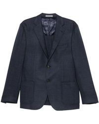 Corneliani - Jassen ,Blauw ,Wol Single-Breasted Jasje - Lyst