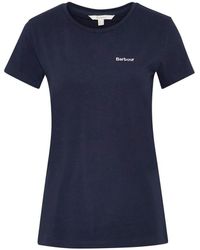 Barbour - Blaues Damen T-Shirt Und Polo - Lyst