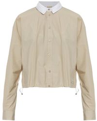 Rethinkit Studios - Overhemden ,Katoen Katoenen Shirt Met Ingebouwd Logo - Lyst