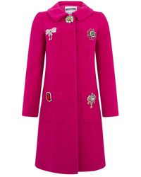 Moschino - Single-Breasted Coats - Lyst