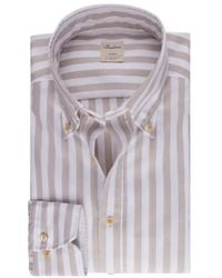 Stenströms - Overhemden ,Veelkleurig ,Katoen Gestreept Slim Fit Oxford Overhemd - Lyst