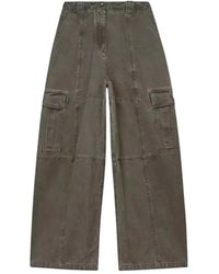 KENZO - Broeken ,Grijs ,Katoen Cargo Broek - Lyst