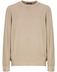Fay - R wollpullover mit besticktem logo - Lyst