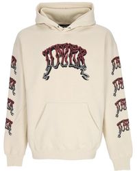 Iuter - Hoodies & Sweatvesten ,Katoen Crème Stoner Hoodie Met Kangoeroezak - Lyst
