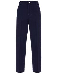 Gucci - Jeans ,Blauw ,Denim Washed Denim Pant Met Reliëf Label - Lyst