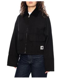 Carhartt - Jassen ,Zwart ,Katoen W' Prescott Jacket - Lyst