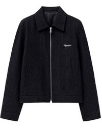 WOOYOUNGMI - Jassen ,Zwart ,Tweed Tweed Zip-Up Jacket - Lyst