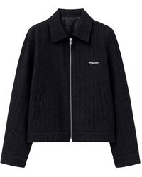 WOOYOUNGMI - Jassen ,Zwart ,Tweed Tweed Zip-Up Jacket - Lyst
