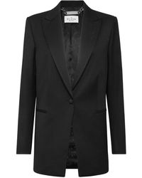 Philipp Plein - Jassen ,Zwart ,Wol Wool Boyfriend Fit Blazer Fatale - Lyst