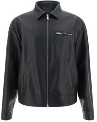 Prada - Chaqueta de cuero - Lyst