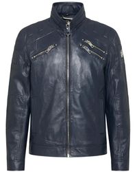 carlo colucci - Joker Bikerstil Lederjacke - Lyst