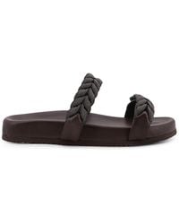 Brunello Cucinelli - Schoenen ,Bruin ,Leer Leren Sandalen Met Kostbare Gevlochten Bandjes - Lyst
