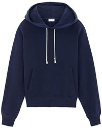 Saint Laurent - Katoenen Hoodie Met Cassandre-Borduurwerk - Lyst