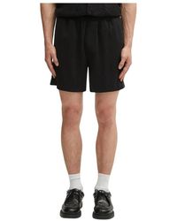 Represent - Korte Broeken ,Zwart ,Gebreide Panel Shorts - Lyst