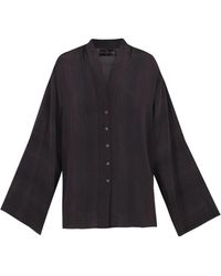 Cortana - Overhemden ,Zwart ,Zijden Blouse - Lyst