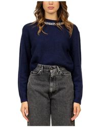 Semicouture - Round-Neck Knitwear - Lyst