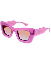 Gucci - Transparente oversize cat-eye sonnenbrille - Lyst