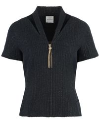 St. John - Cut-Out Front Katoenen Blouse - Lyst