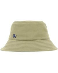 Burberry - Accessoires ,Groen ,Katoen Cotton Bucket Hat - Lyst