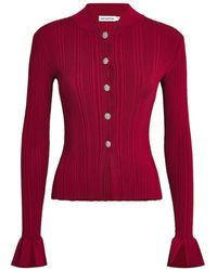 Self-Portrait - Pearl Trim Cardigan - Lyst