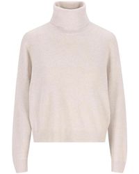 Brunello Cucinelli - Truien & Vesten ,Wol Geribbelde Coltrui - Lyst