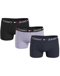 Tommy Hilfiger - Ondergoed ,Veelkleurig ,Katoen 3-Pack Trunk Boxers - Lyst