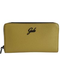 Gabs - Accessoires ,Leer Gele Leren Portemonnee Met Rits - Lyst