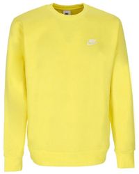 Nike - Gelb strike/weiß crew sweatshirt - Lyst
