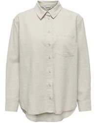 ONLY - Camicia in lino tokyo manica lunga - Lyst