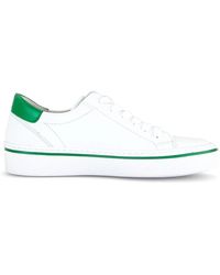 Gabor - Weiße Leder Low Top Sneakers - Lyst