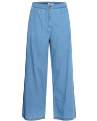 Ichi - Jeans ,Blauw ,Denim Lichtblauwe Chambray Denim Broek - Lyst