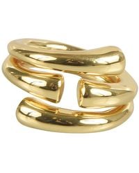 FEDERICA TOSI - Anello tubo dorato lucido accessori - Lyst