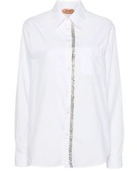 N°21 - Overhemden ,Wit ,Katoen Witte Katoenen Poplin Klassieke Overhemd - Lyst