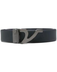 Paul & Shark - Accessoires ,Blauw ,Stijlvolle Leren Riem Voor Mannen - Lyst