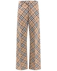 Burberry - Wide Trousers - Lyst