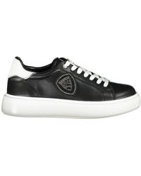 Blauer - Schoenen ,Zwart ,Leer Zwarte Leren Sneaker Met Strass-Versieringen - Lyst