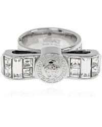 Versace - Ring mit schimmernden kristallen - Lyst