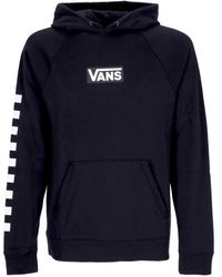 Vans - Hoodies & Sweatvesten ,Blauw ,Katoen Zwart Geruit Hoodie Lange Mouw - Lyst