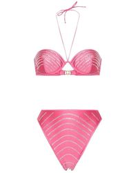 Oséree - Rosa kristall bikini hohe taille - Lyst
