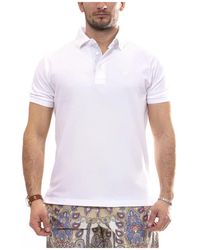 Etro - Tops ,Wit ,Katoen Polo Shirt Rome Style - Lyst