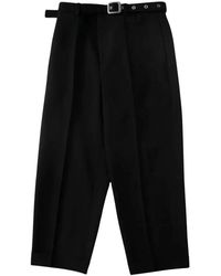 Jil Sander - Broeken ,Zwart ,Wide Broeken - Lyst