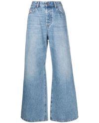 DIESEL - Jeans blu a gamba larga e vestibilità ampia - Lyst