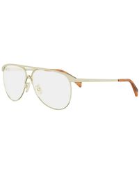 Celine - Semi-Glanzende Metalen Pilotenbril - Lyst