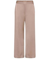 GUSTAV - Broeken ,Bruin ,Polyester Wide Leg Broek Miya 56015 - Lyst