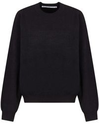 Alexander Wang - Schwarzer Logo-Geprägter Pullover - Lyst