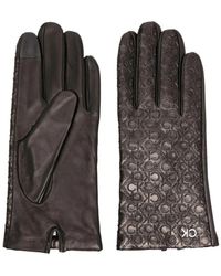Calvin Klein - Re-Lock Lederhandschuhe - Lyst