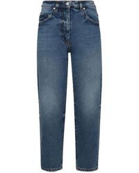 MSGM - Jeans ,Blauw ,Katoen Straight Leg Jeans - Lyst