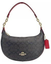 COACH - Signatur Pvc Leder Schultertasche Mit Reißverschluss - Lyst